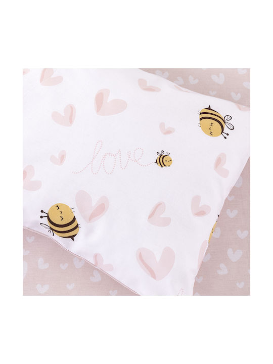 Kocoon Baby Duvet Cover Set With Pillowcase Bee Love 110x145cm