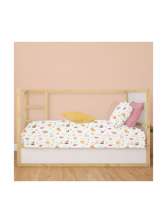Dimcol Copertă de Pătuț Bebe White-pink 120x160cm. Dimcol Copertă de Pătuț Bebe White-pink 120x160cm.