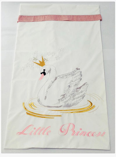 Raison D' Etre Бебешка Долна Калъфка Swan With a Crown Бял 120x160см.