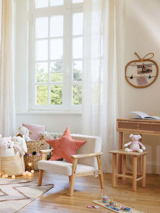 Armchair Basile with Armrests White 43x43x46cm