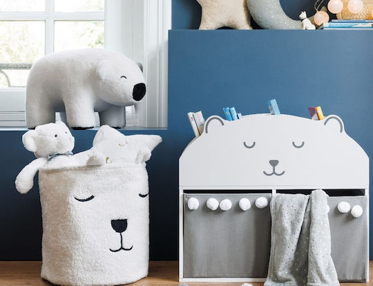 Детски Барбарон Bear Бял 33x60x30см
