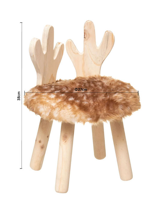 Детска Табуретка Deer Кафяв 27x38бр