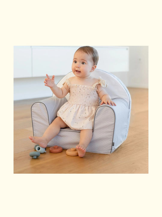 Armchair Safari with Armrests Gray 57x37x43cm