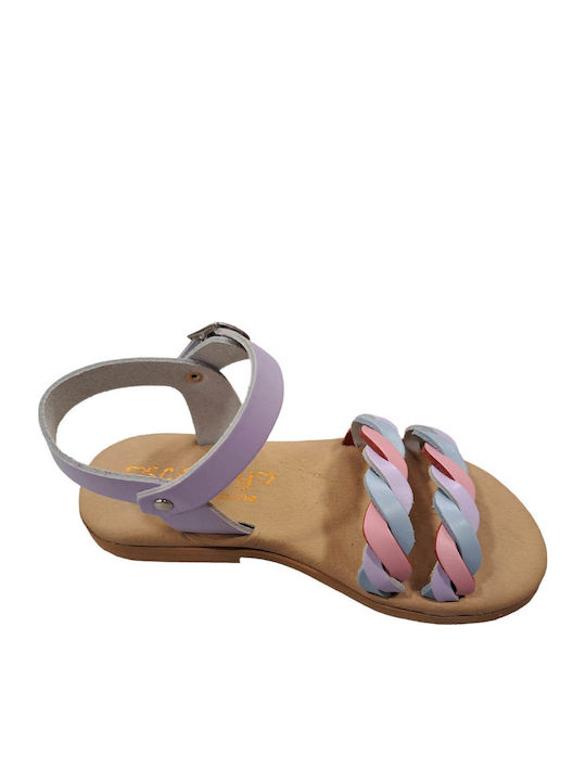 Kids' Sandals Scarpy 22-94 Tricolor Lilac Pink Blue