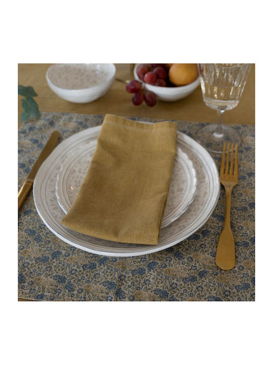 Laura Ashley Clematis Πετσέτα Κουζίνας από 100% Βαμβάκι σε Κίτρινο Χρώμα 45x45cm