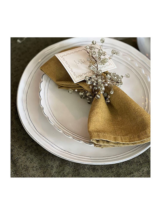 Laura Ashley Clematis Πετσέτα Κουζίνας από 100% Βαμβάκι σε Κίτρινο Χρώμα 45x45cm