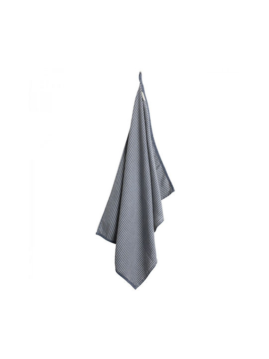 Laura Ashley Wild Clematis Towel from 100% Cotton in Blue Color 70x50cm