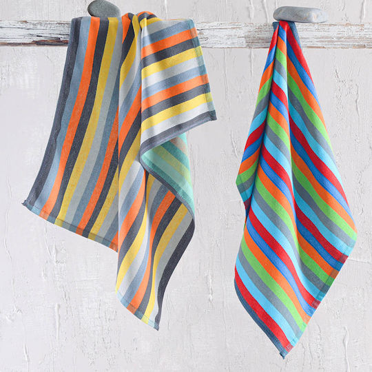 Rythmos Sunera Towel from 100% Cotton in Blue Color 50x70cm