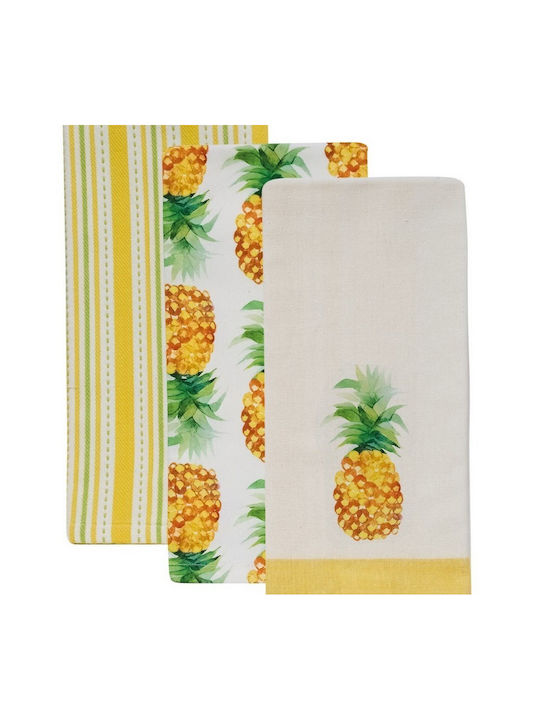 Kentia Fazzy Prosop din 100% Bumbac în Culoarea Galben 40x60cm 3buc Kentia Fazzy Prosop din 100% Bumbac în Culoarea Galben 40x60cm 3buc