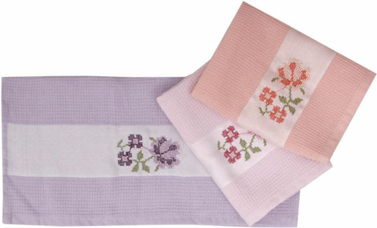 Viopros Laura Kitchen Towel made of 100% Cotton in Yellow Colour 45x75cm