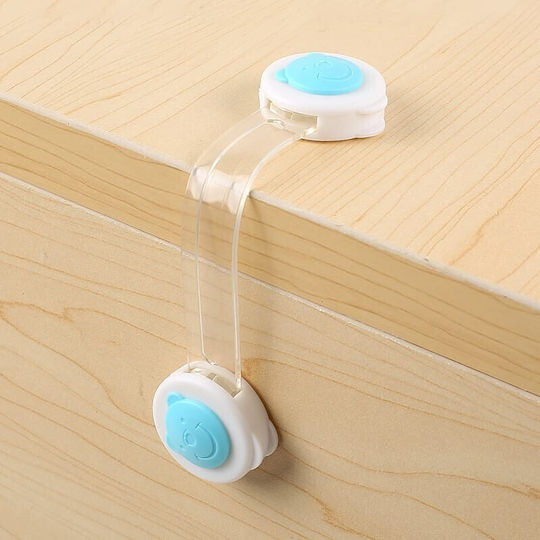 Viosarp Cabinet & Drawer Lock with Sticker made of Plastic in Light Blue Color 1pcs