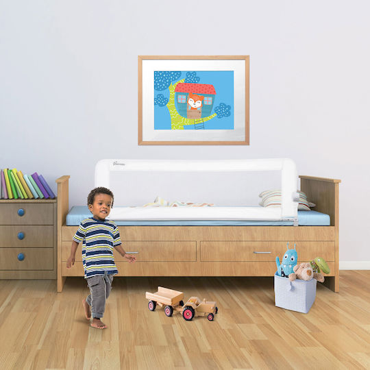 Dreambaby Nicole Foldable Bed Rail Guard Simple Placement made of Fabric in White Color 150x76cm 1pcs