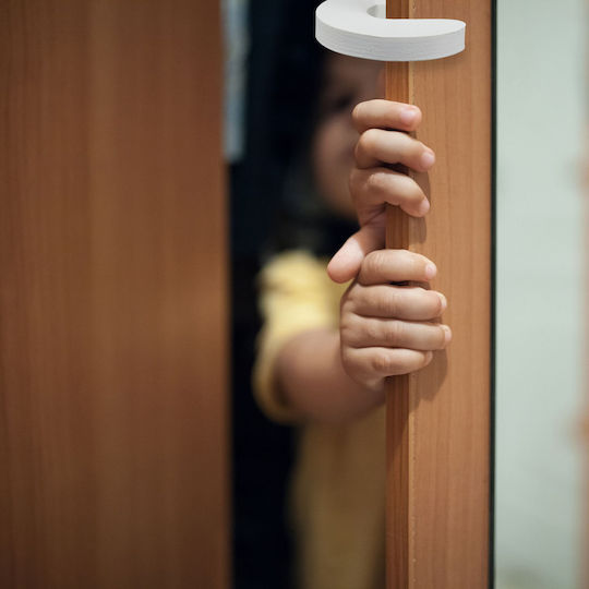 Relaxdays Siguranță de protecție pentru ușă în Culoare Alb 10buc