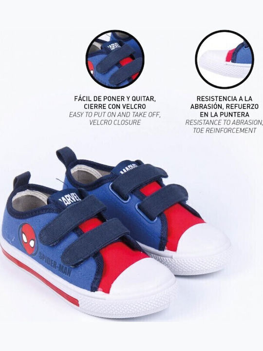 Cerda Kids Sneakers With Lights Canvas Spiderman Blue Red White 25-32