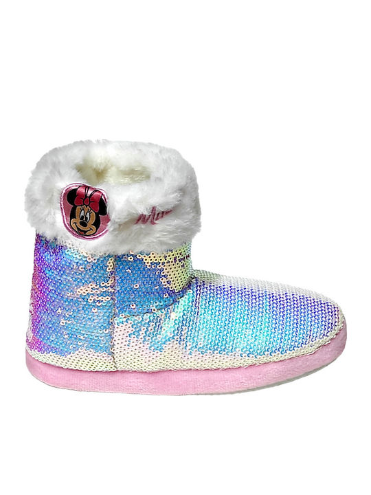 Παντοφλα Κλειστη Κοριτσι Disney Minnie 004586 Ασημι 28-35