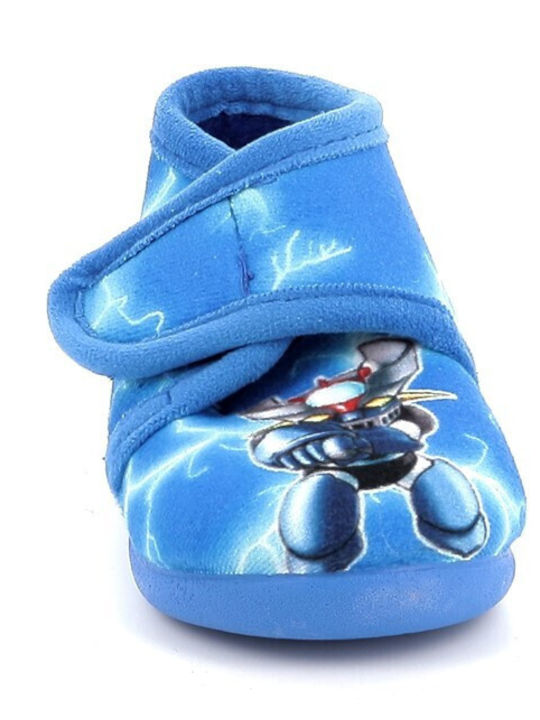Kinderhausschuhe Stiefel Blau