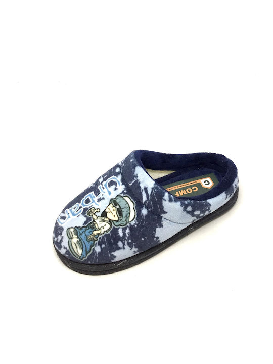 Παιδικές Παντόφλες Χειμερινές Αγόρι Comfy 349-016-blue