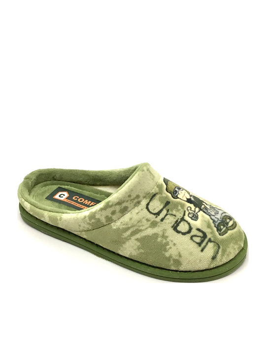 Παιδικές Παντόφλες Χειμερινές Αγόρι Comfy 349-016-green
