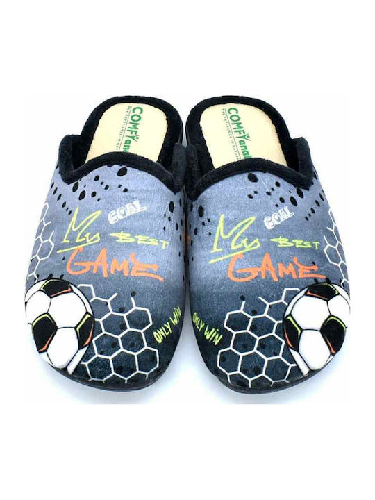 Comfy Παντόφλα Foot311 Γκρί Δερμάτινος Πάτος Comfy Παντόφλα Foot311 Γκρί Δερμάτινος Πάτος