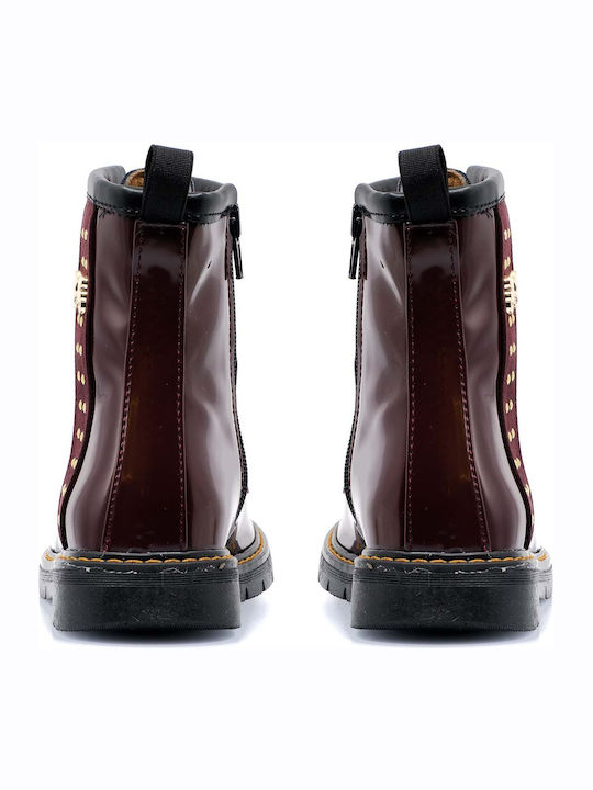 Papistas Kids Anatomic Casual Girls Burgundy Synthetic Leather Boots