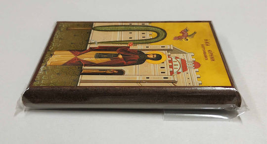 50 Pieces Set Agia Eirini Chrysovalanto Full Body Icon Wooden Frame Paper Krn No 00 Size 6.5cm X 9.5cm Icon MDF