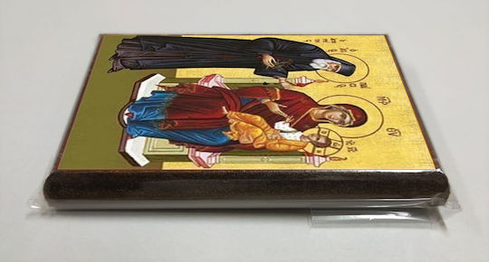 Set of 50 Pieces Saint Paisios Agioreitis Deomenos to the Virgin Mary Lord Full-Body Icon with Cardboard Frame Krn No 00 Dimensions 6.5cm x 9.5cm Wooden MDF Icon