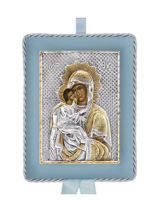 Silberne Heilige Ikone Neugeborenes Junge Jungfrau Maria Aκαθίστου 14,5x11,5cm Lokale Vergoldungen Silberne Heilige Ikone Neugeborenes Junge Jungfrau Maria Aκαθίστου 14,5x11,5cm Lokale Vergoldungen