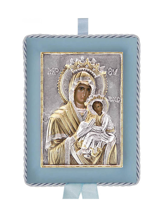 Silber Heilige Ikone Neugeborenes Junge Jungfrau Maria Unbefleckt 14,5x11,5cm Lokale Vergoldungen Silber Heilige Ikone Neugeborenes Junge Jungfrau Maria Unbefleckt 14,5x11,5cm Lokale Vergoldungen