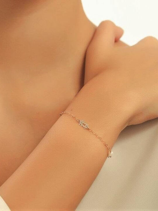 Eforo Kids Bracelet Chain K14 girl from Gold 14K with Heart