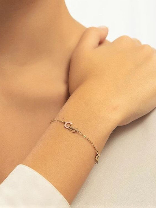 Παιδικό Κίτρινο Χρυσό Βραχιόλι Κ9 Girl Br12100364