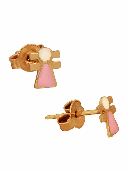 Abadianakis Kids Earrings Studs from Gold 9K