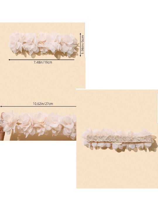 Kids' Baby Ivory Flower Hair Band + 2 Clips Baptism Christening 0-5 Years