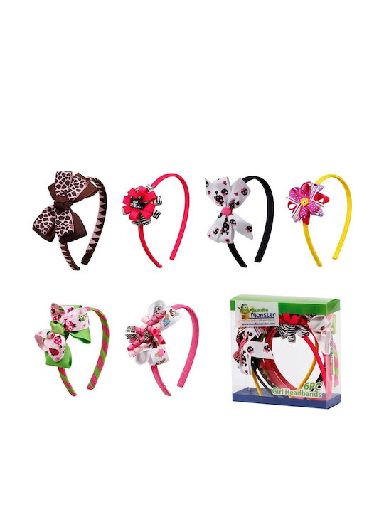Bundle Monster 6pc Cute Handmade Grosgrain Ribbon Bows Girl Hair Headbands Bundle Monster 6pc Cute Handmade Grosgrain Ribbon Bows Girl Hair Headbands
