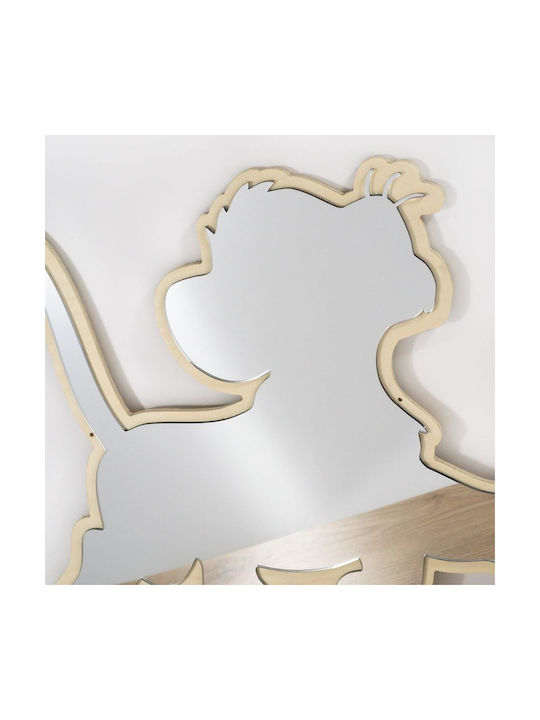 Caravelshop Decorațiuni de birou din Lemn 1buc Argintiu