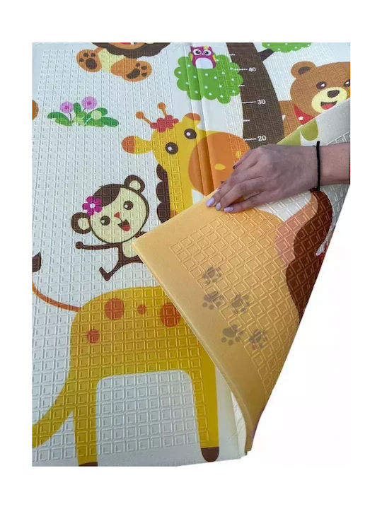 Playmat Kids Rug Height Meter Giraffe Forest 194cm x 156cm 1cm