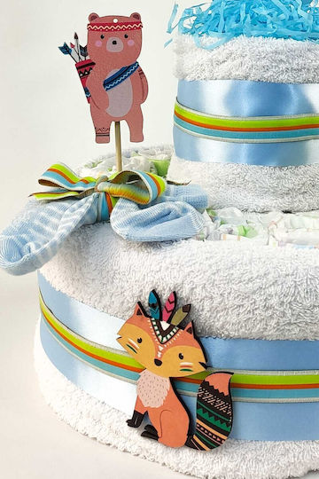 Dama Koupa Handmade Diaper Cake made of Wood for Boy