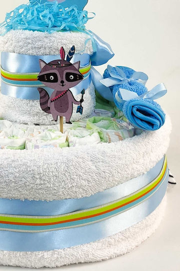Dama Koupa Handmade Diaper Cake made of Wood for Boy