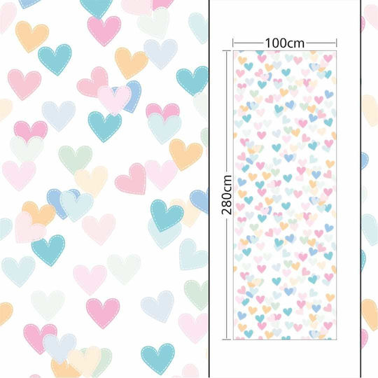 Wallpapere pentru copii Ταπετσαρία Embosat Cu Pastă de Inimioare Colorate