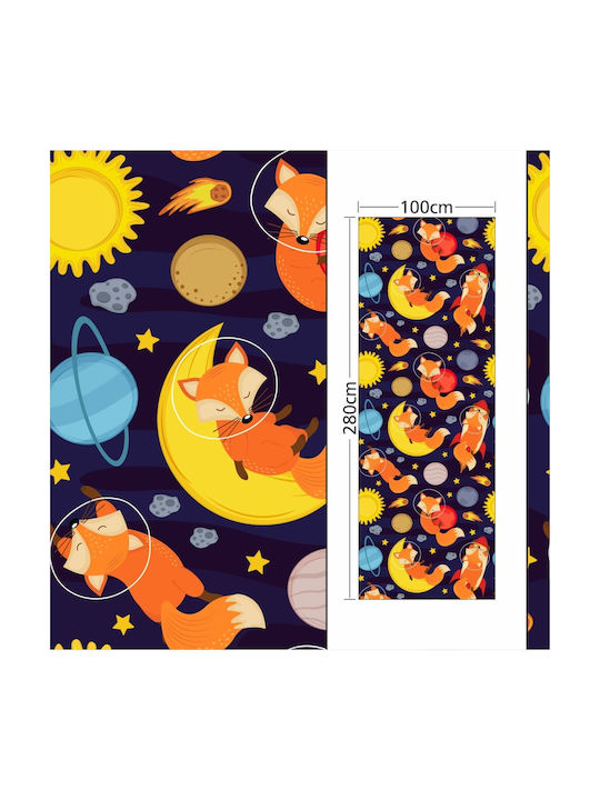 Embossed Wallpaper Space Foxes