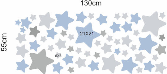 Стикери за детска стая Комплект Звездички 130x55см Стикери за детска стая Комплект Звездички 130x55см