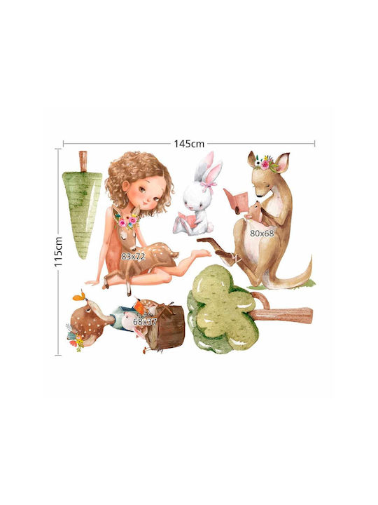 Caravelshop Autocolant Decorativ pentru Copii Perete 146x146buc