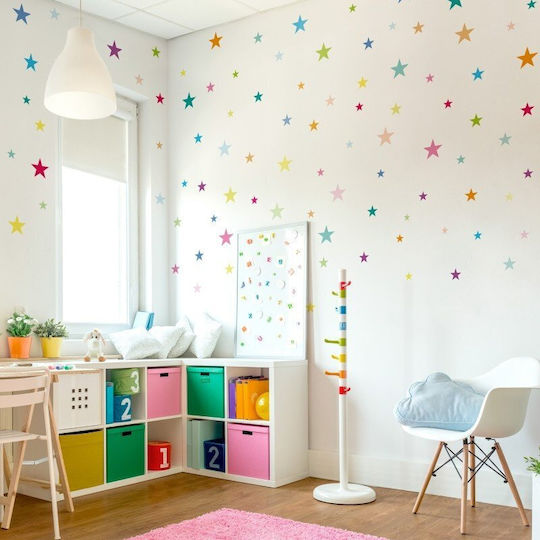 Kinder Wandsticker Bunte Sternchen 145x90cm