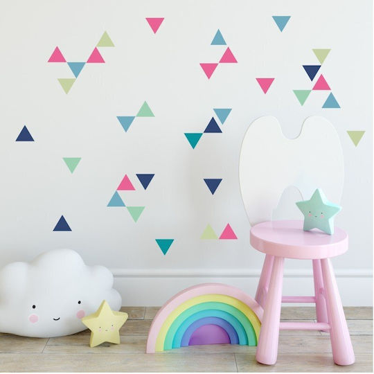 Kinder Wandsticker Bunte Dreiecke 145x22cm