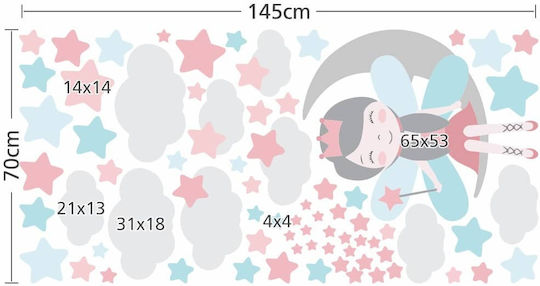 Thematischer Wandsticker Die Sternenfee 70x145cm
