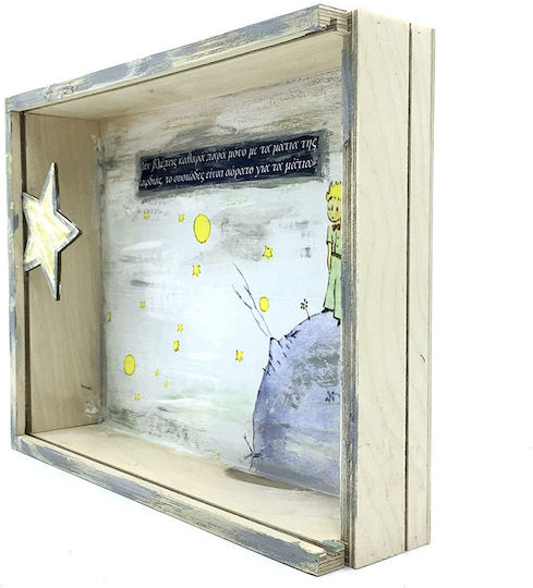 Small The Little Prince Framed in Large Sky Blue