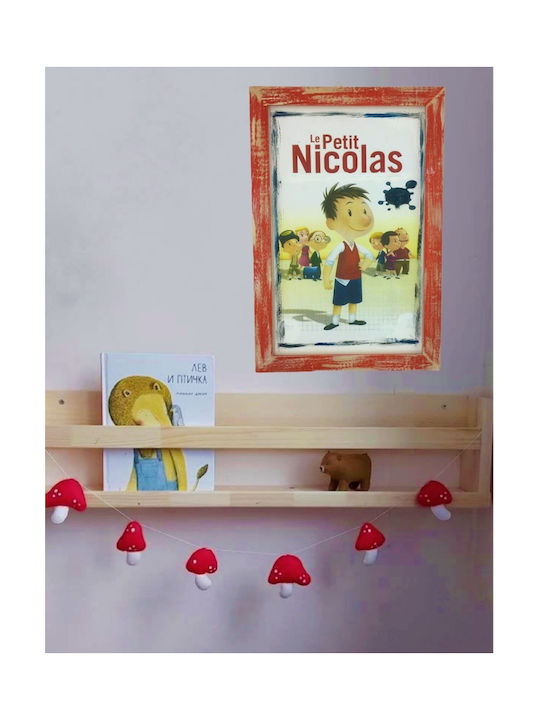 Handgemalter Hölzernes Kinder Wandkunst Kleiner Nikolas