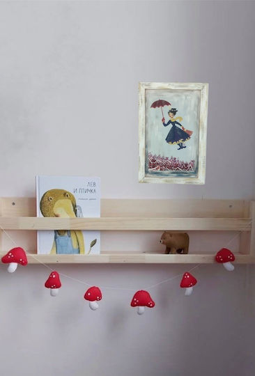 Handmade Wooden Framed Mary Poppins Kids Wall Art