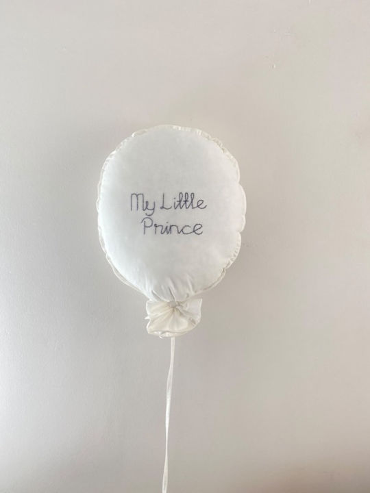 Kinder Wanddekoration Ballon Weiß aus Stoff Handgefertigt