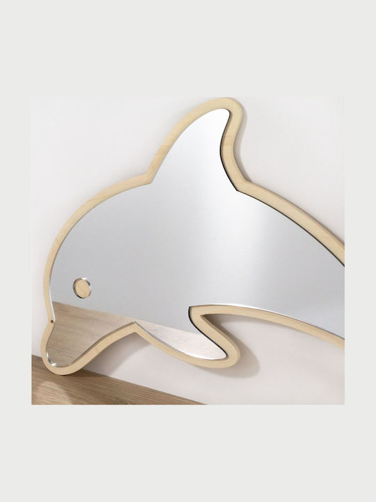 Παιδικός Καθρέπτης Δελφινάκι Plexiglass Καθρέπτη Ασημί Συσκευασία Δώρου Αγόρι