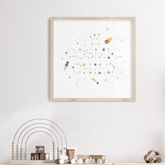 Cosmic Child Poster Kids Poster Paper 80x80cm